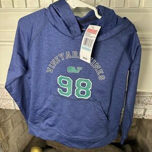 Vineyard Vines Blue Performance Hoodie Sweatshirt with Graphic Design